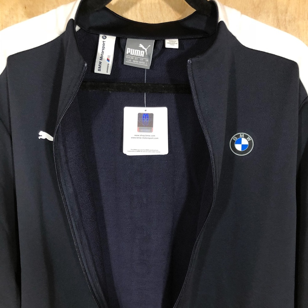 Puma Men’s BMW Motorsport Navy/White Track Jacket - Picture 8 of 8